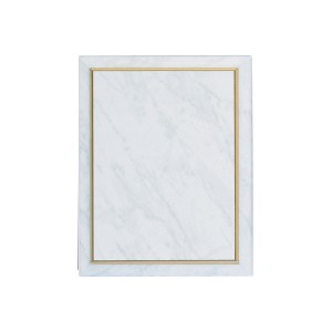 White Marble Finish with gold cove