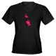 iShop Women's Dark V-Neck T-Shirt