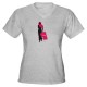 iShop Women's Dark V-Neck T-Shirt