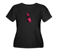 iShop Women's Plus Size Scoop Neck Dark T-Shirt