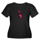 iShop Women's Plus Size Scoop Neck Dark T-Shirt