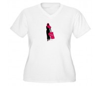 iShop Women's Plus Size V-Neck T-Shirt