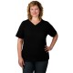 iShop Women's Plus Size V-Neck Dark T-Shirt